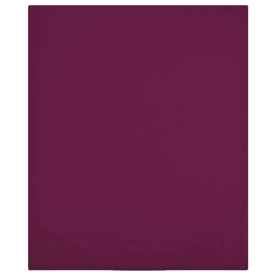 Draps-housses Jersey 2 pcs Bordeaux 100x200 cm Coton