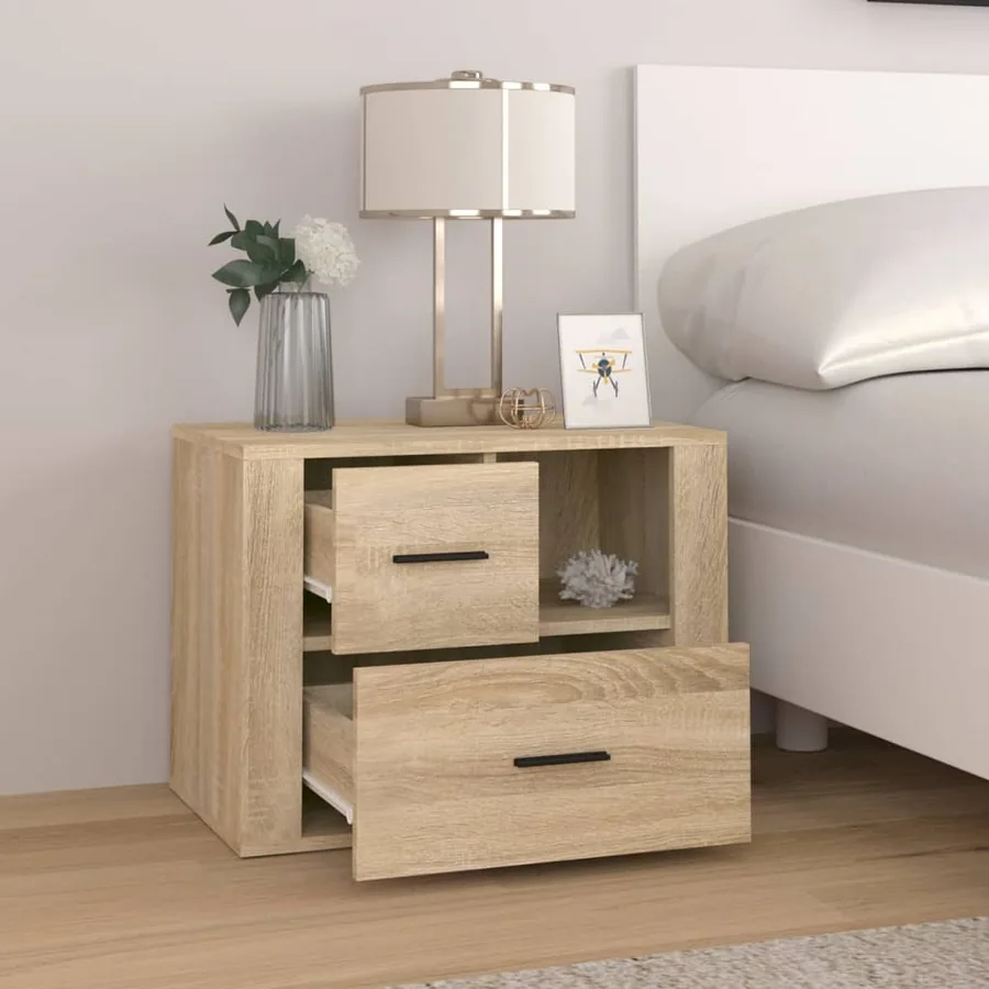 Table de chevet Chêne sonoma 60x36x45 cm Bois d'ingénierie - 3
