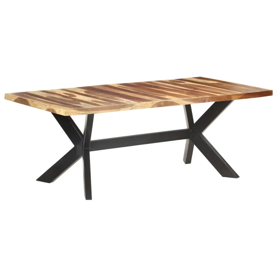 Table de salle à manger 200x100x75 cm Bois avec finition miel - 10