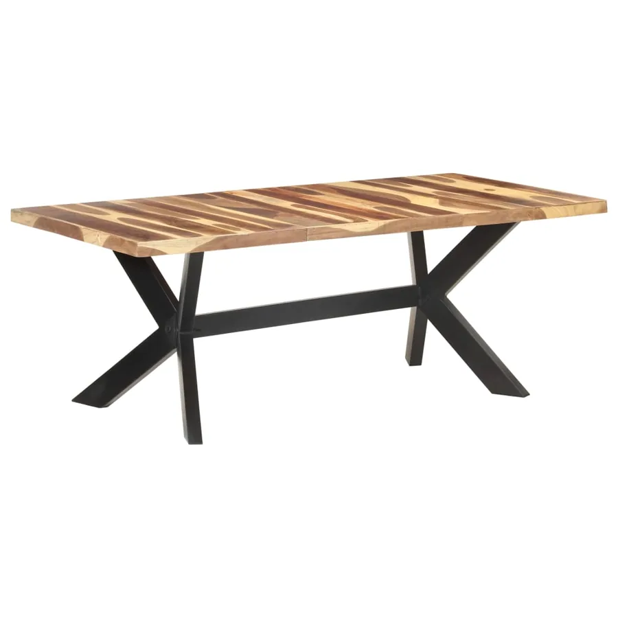Table de salle à manger 200x100x75 cm Bois avec finition miel - 11