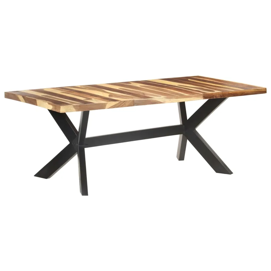 Table de salle à manger 200x100x75 cm Bois avec finition miel - 8