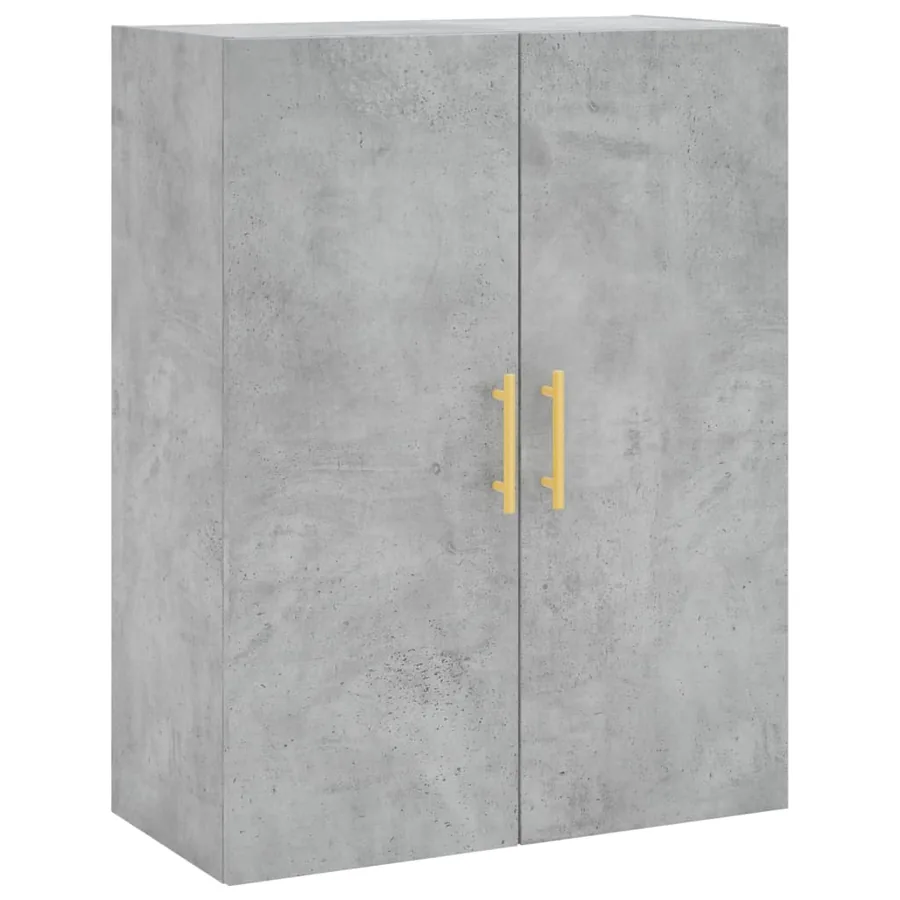 Buffet haut Gris béton 69,5x34x180 cm Bois d'ingénierie - 5