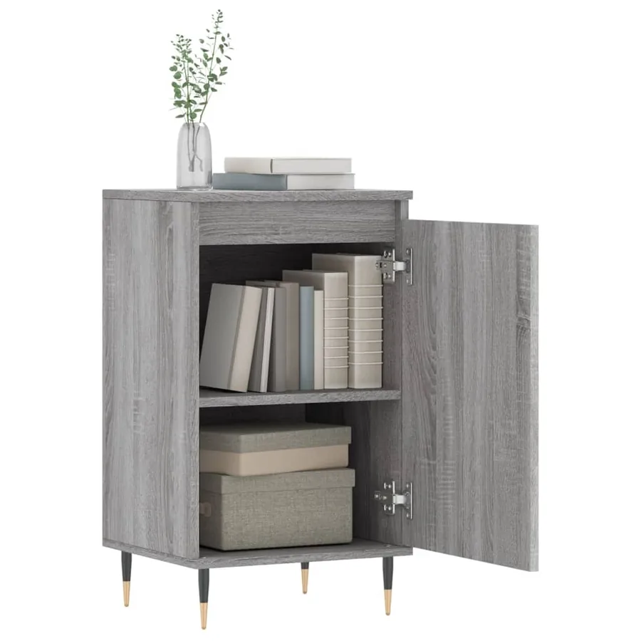 Buffets 2 pcs sonoma gris 40x35x70 cm bois d'ingénierie - 4