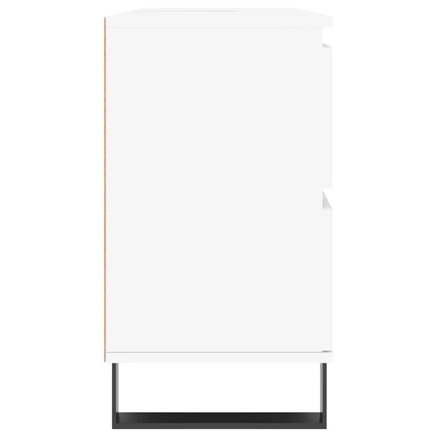 Armoire de salle de bain blanc 80x33x60 cm bois d'ingénierie - 6