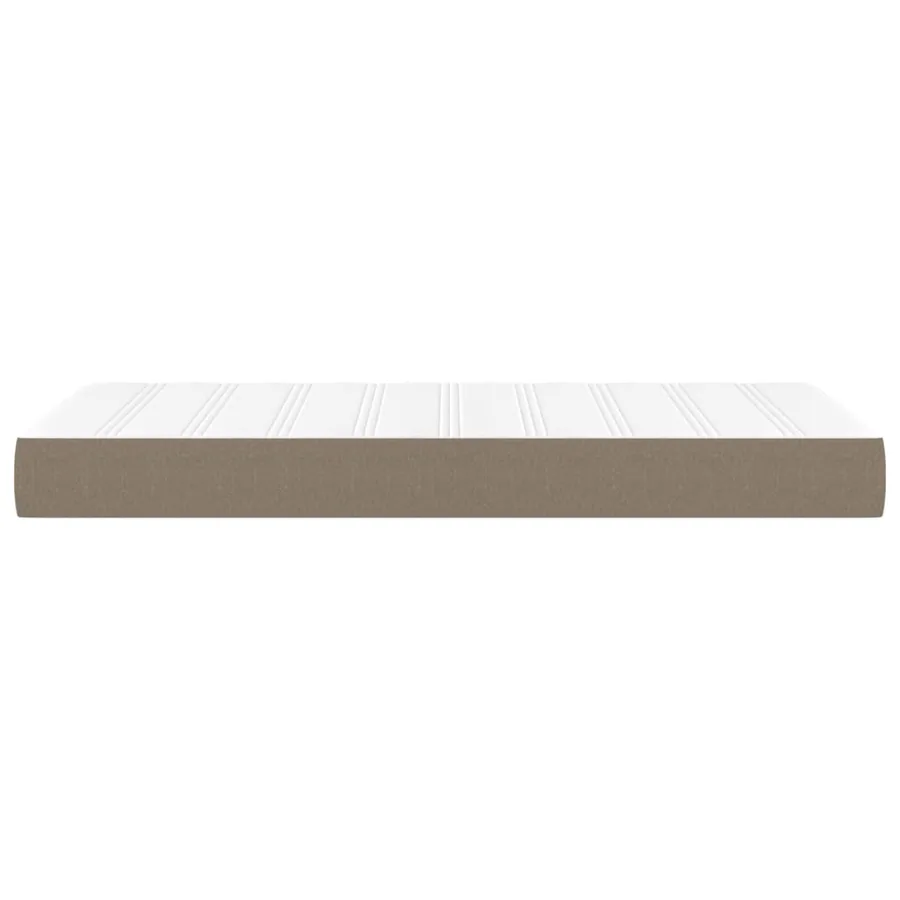 Matelas de lit à ressorts ensachés fermeté moyenne Taupe 80x200x20 cm Tissu - 4