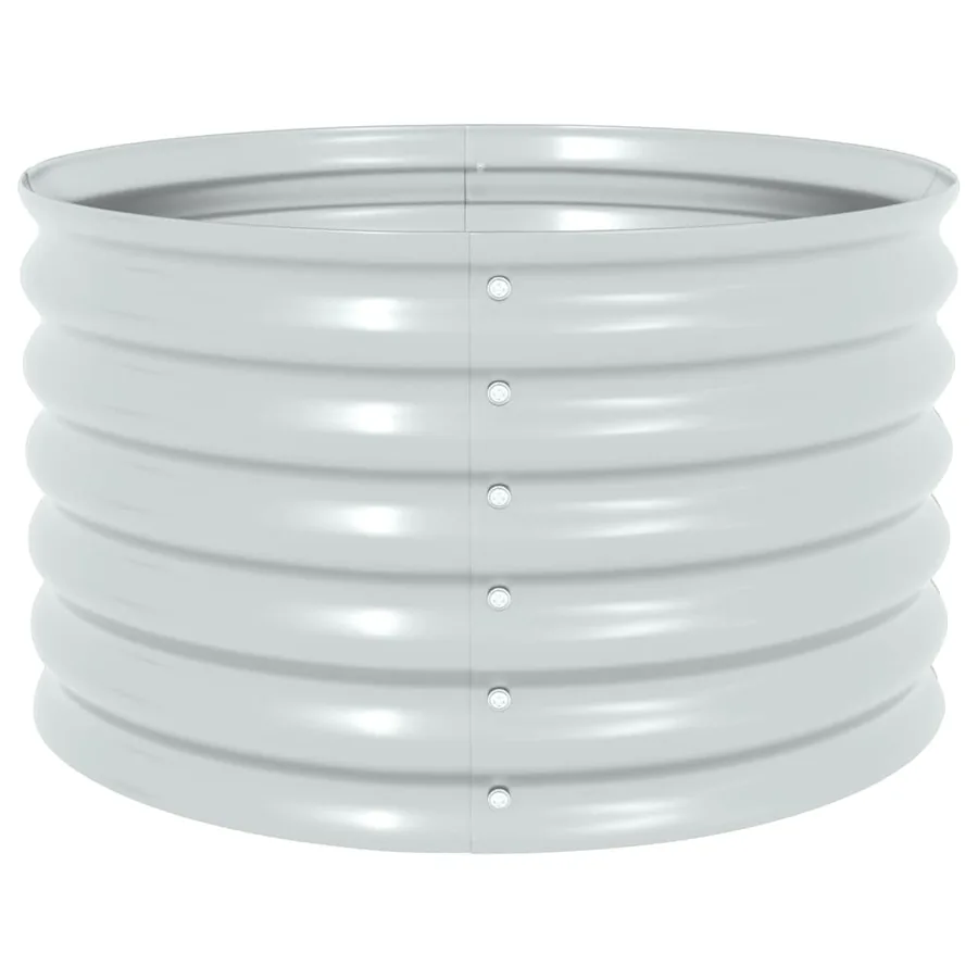 Lit surélevé de jardin 80x80x44 cm Acier galvanisé Argenté - 5