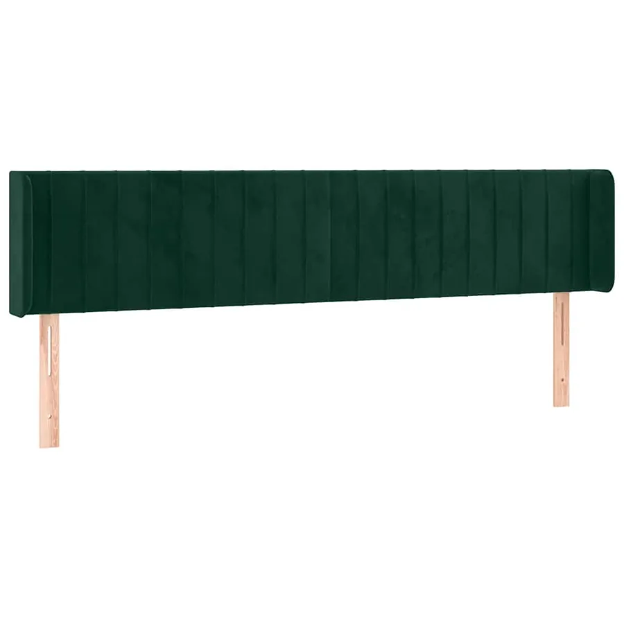 Tête de lit à LED Vert foncé 203x16x78/88 cm Velours - 3