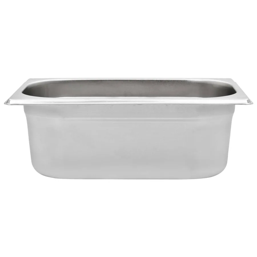 Récipients Gastronorm 8 pcs GN 1/4 100 mm Acier inoxydable - 6