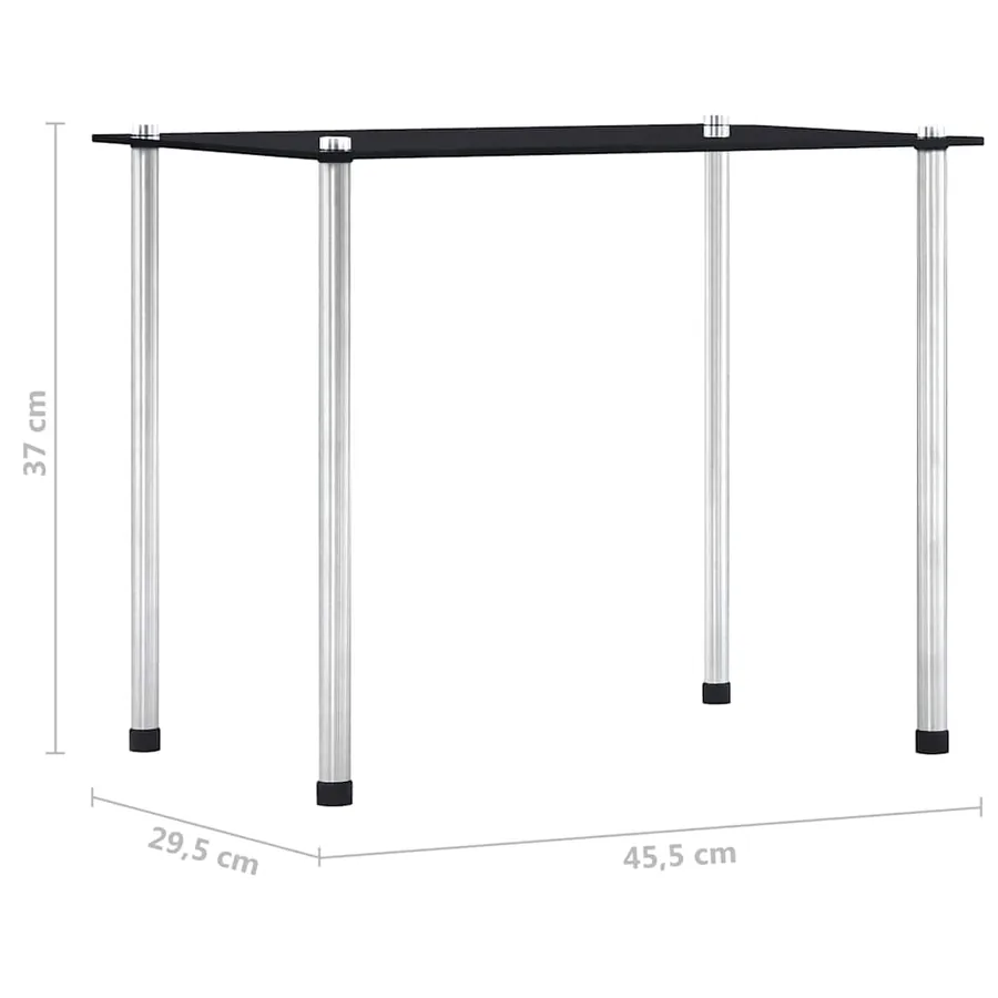 Tables gigognes 3 pcs Noir Verre trempé - 10