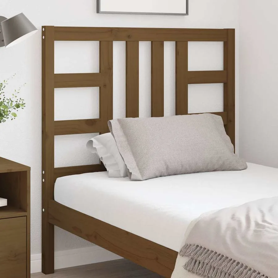 Tête de lit Marron miel 96x4x100 cm Bois massif de pin - 3