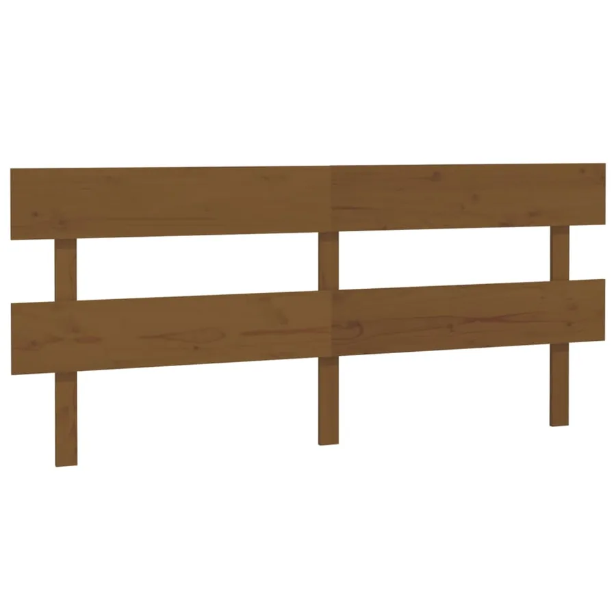 Tête de lit Marron miel 204x3x81 cm Bois massif de pin - 2
