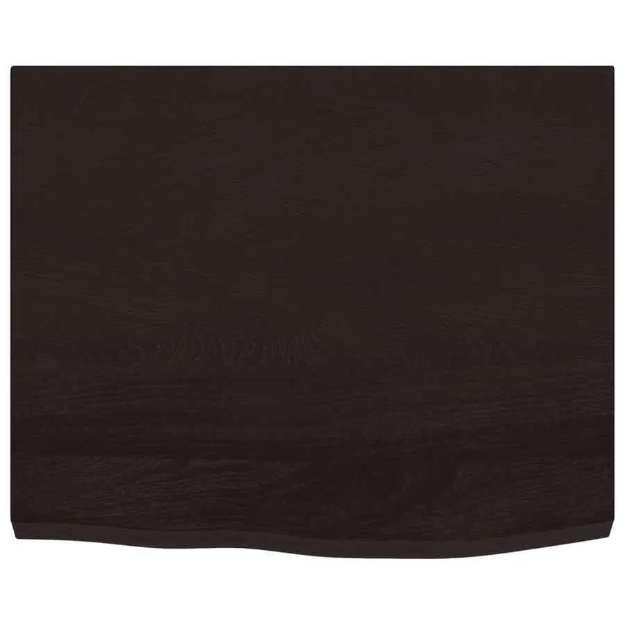 Étagère murale marron foncé bois chêne massif traité - 4
