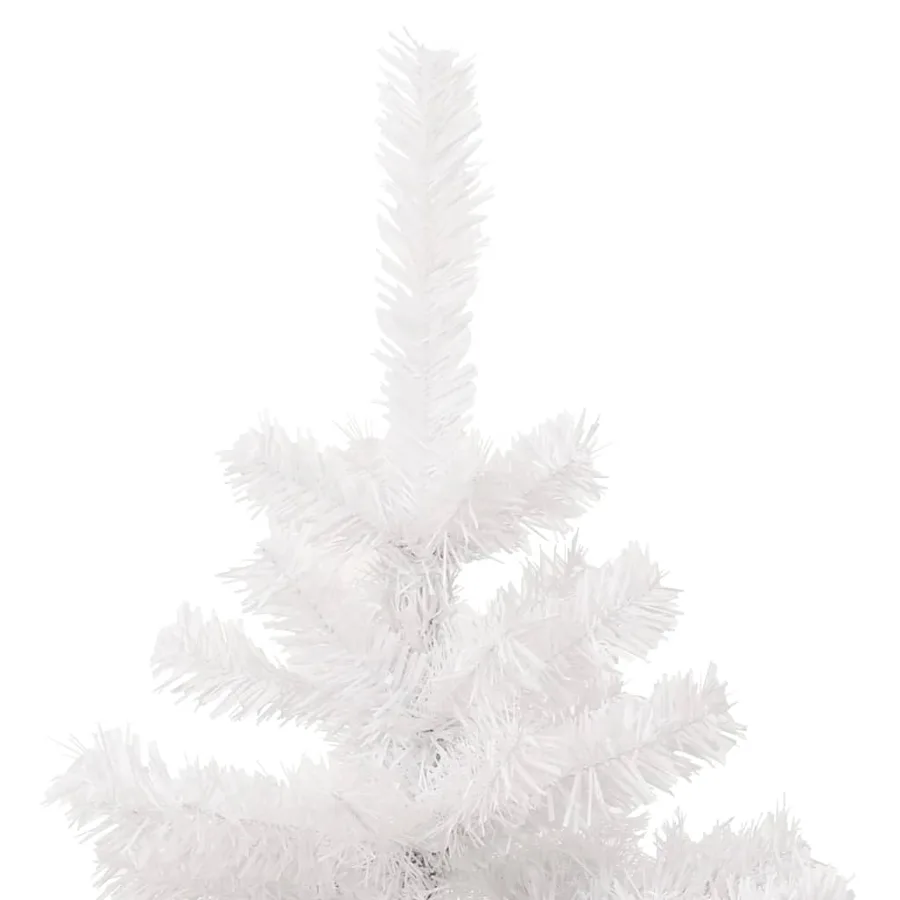 Arbre de Noël hélicoïdal pré-éclairé et support blanc 150cm PVC - 5