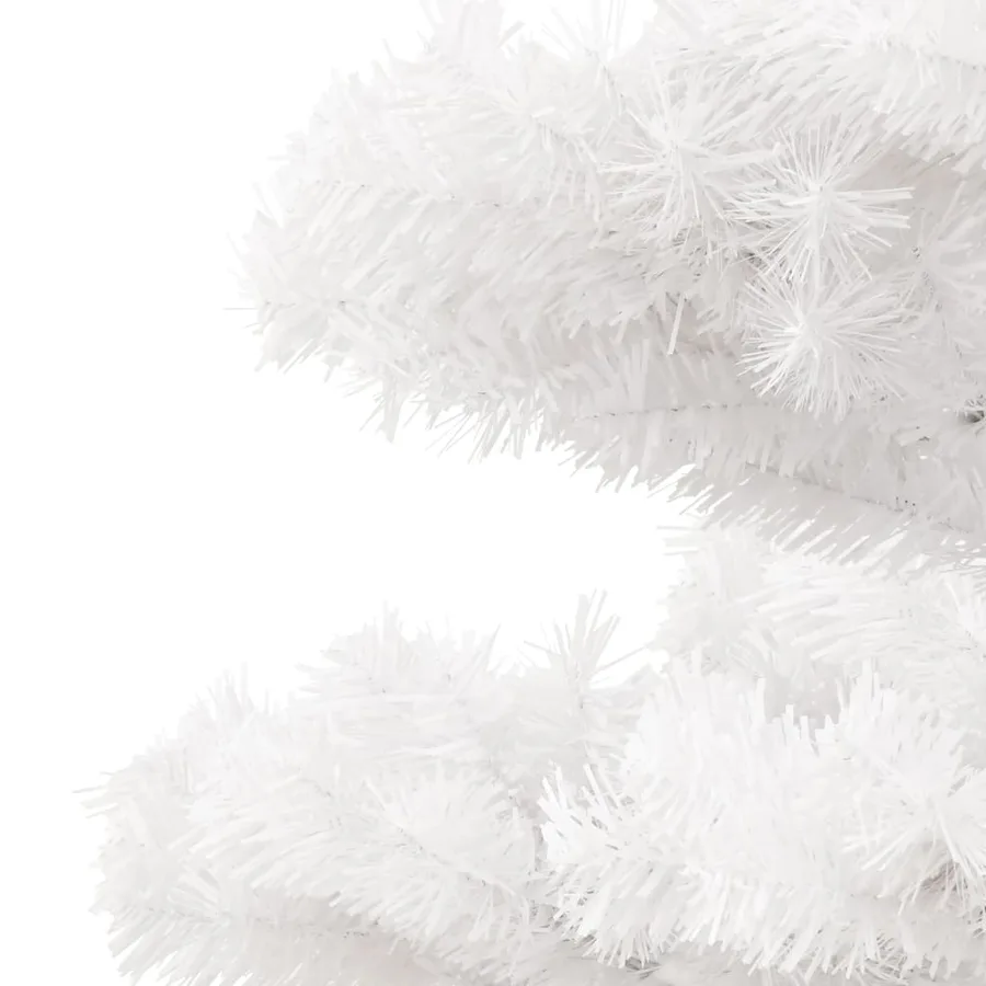 Arbre de Noël hélicoïdal pré-éclairé et support blanc 150cm PVC - 6