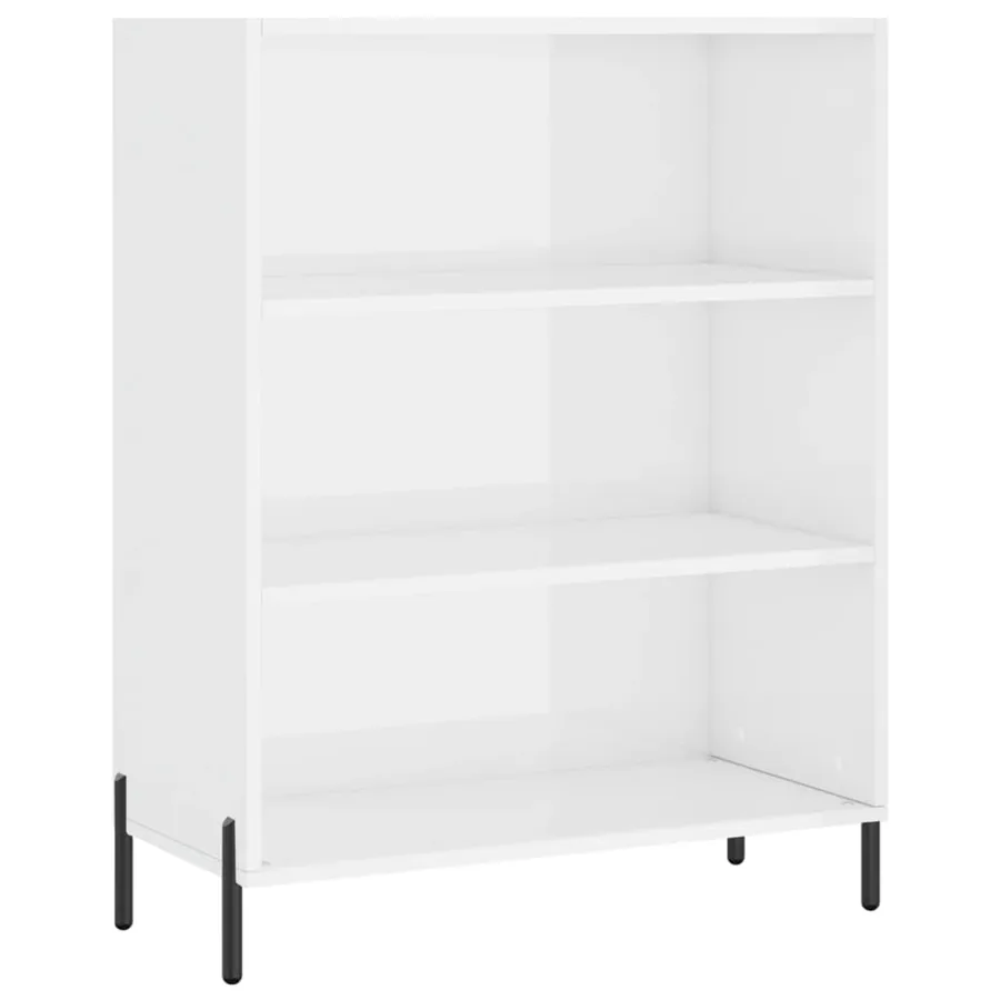 Armoire à étagères blanc 69,5x32,5x90 cm bois d'ingénierie - 2