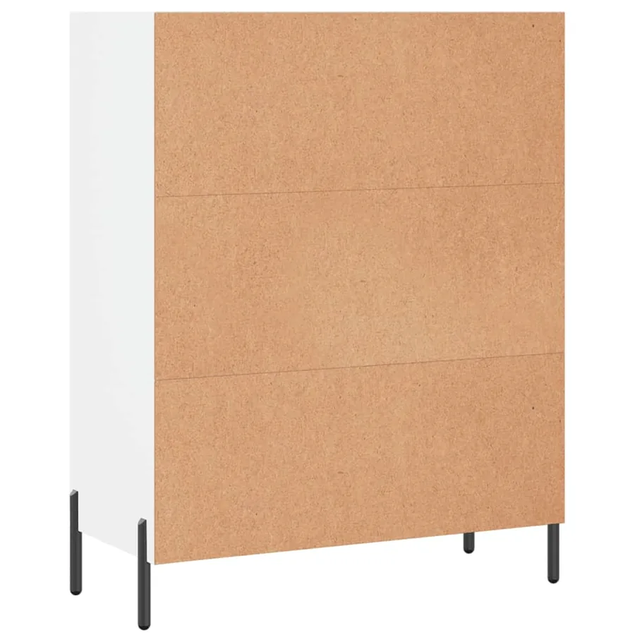 Armoire à étagères blanc 69,5x32,5x90 cm bois d'ingénierie - 6