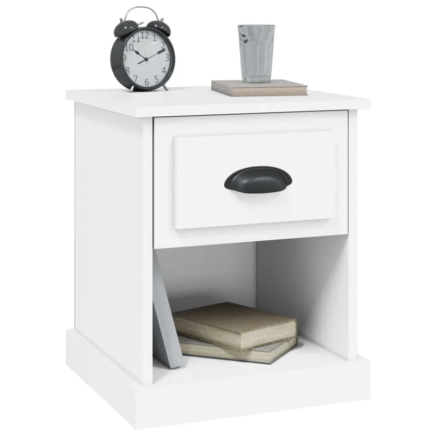Tables de chevet 2 pcs blanc 39x39x47,5 cm bois d'ingénierie - 5