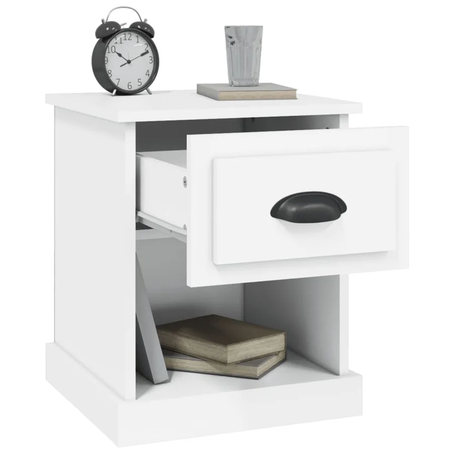 Tables de chevet 2 pcs blanc 39x39x47,5 cm bois d'ingénierie - 6
