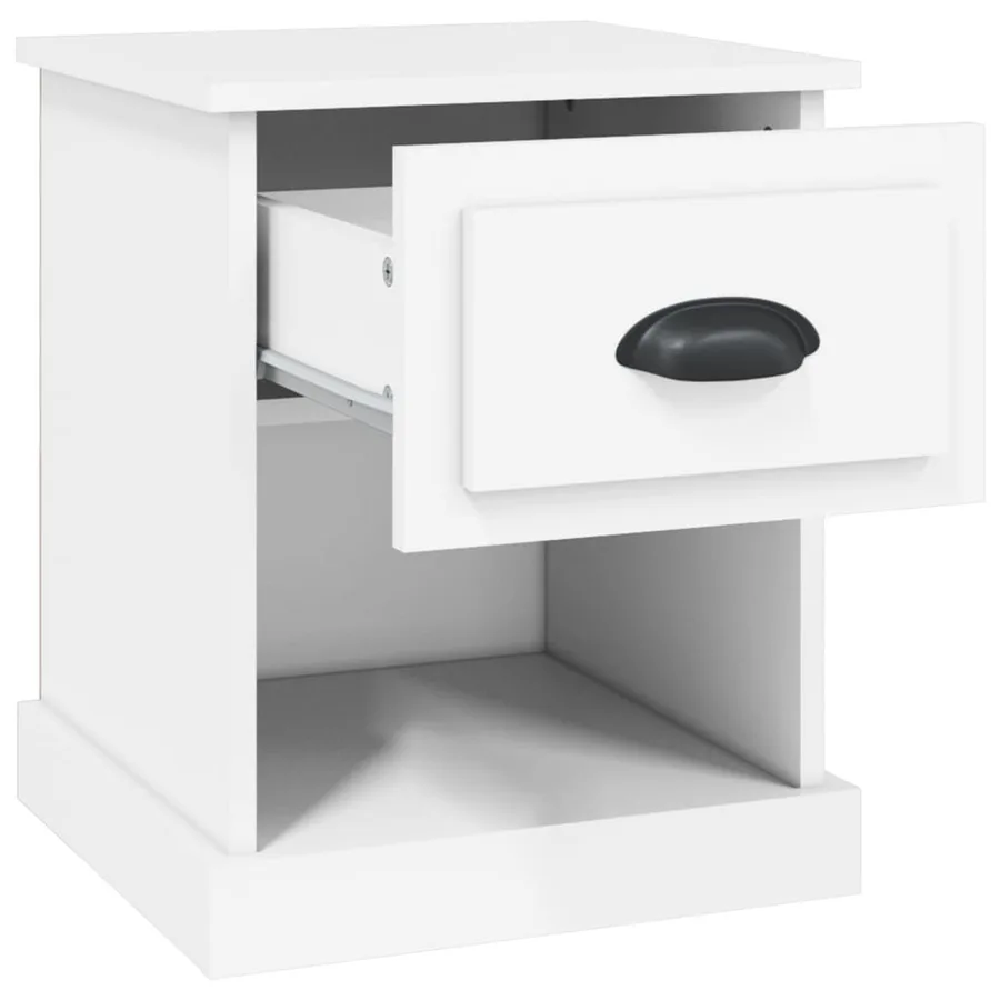 Tables de chevet 2 pcs blanc 39x39x47,5 cm bois d'ingénierie - 7
