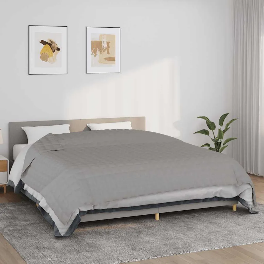 Couverture lestée Gris 235x290 cm 11 kg Tissu