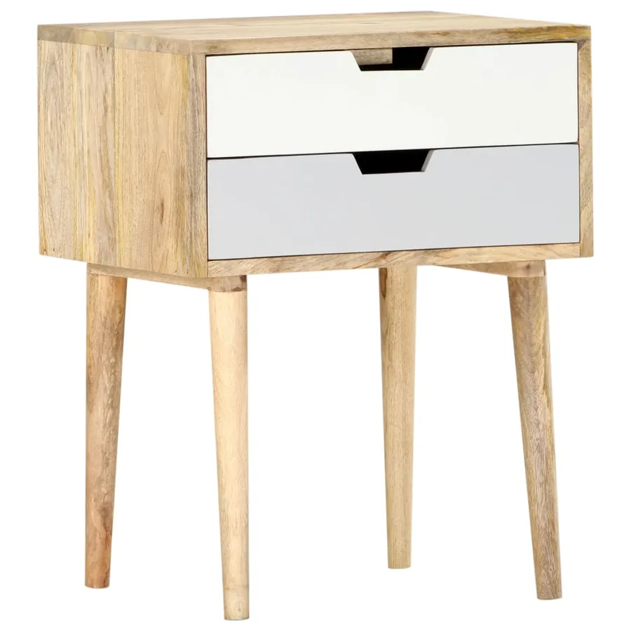 Table de chevet 47x35x59 cm Bois de manguier massif - 10