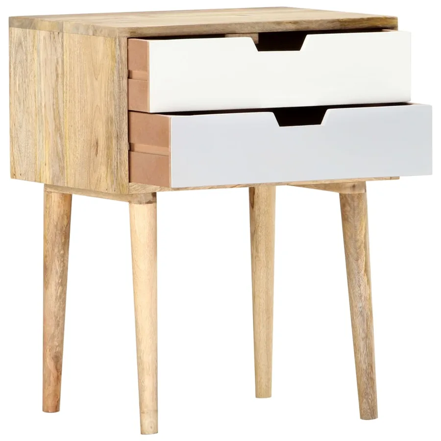 Table de chevet 47x35x59 cm Bois de manguier massif - 2