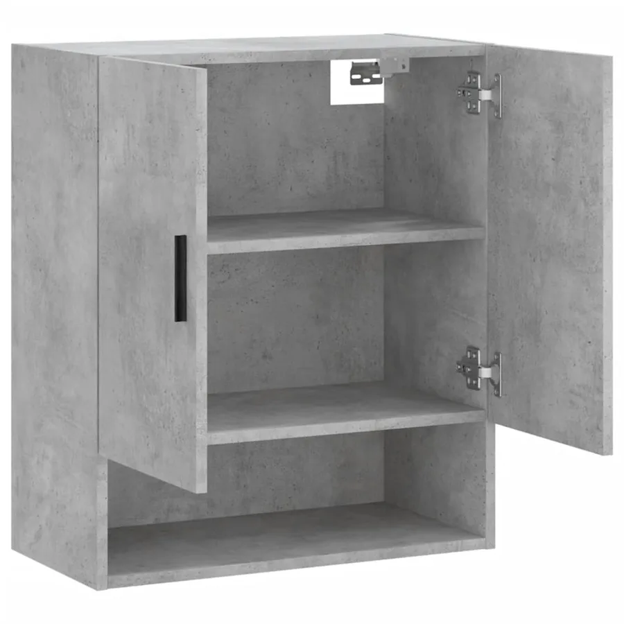 Armoire murale gris béton 60x31x70 cm bois d'ingénierie - 6