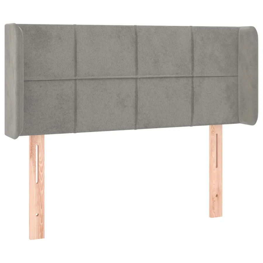 Tête de lit à LED Gris clair 83x16x78/88 cm Velours - 3