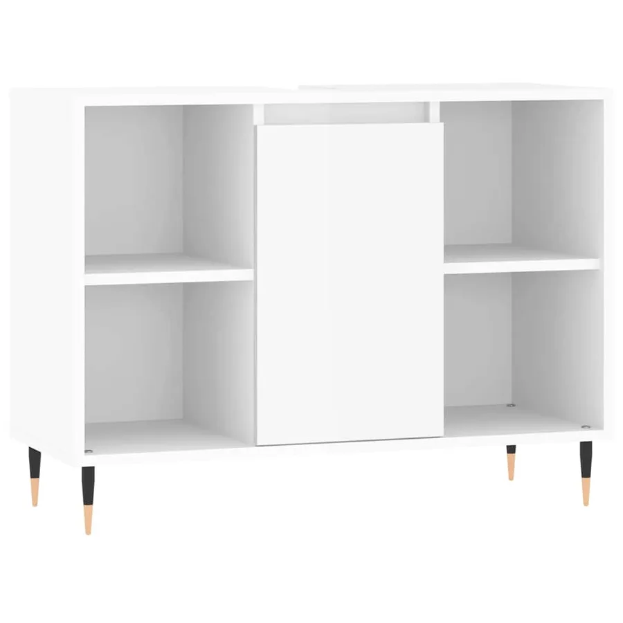 Armoire de salle de bain blanc brillant 80x33x60 cm - 2