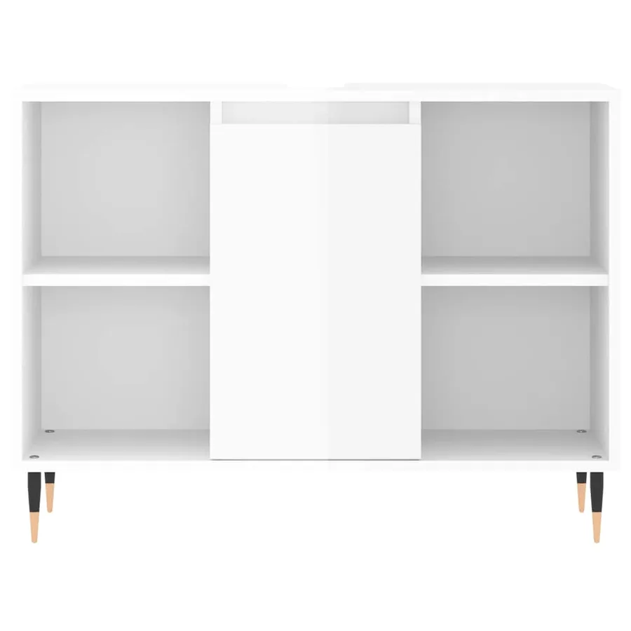 Armoire de salle de bain blanc brillant 80x33x60 cm - 6