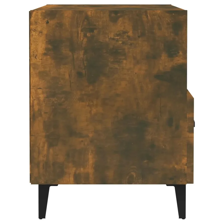 Tables de chevet 2 pcs Chêne fumé Bois d'ingénierie - 5