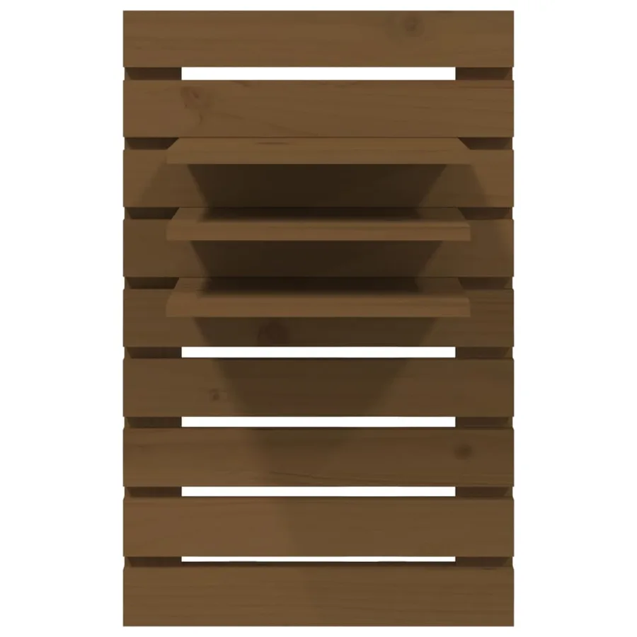 Étagères de chevet murales 2 pcs Marron miel Bois de pin massif - 6