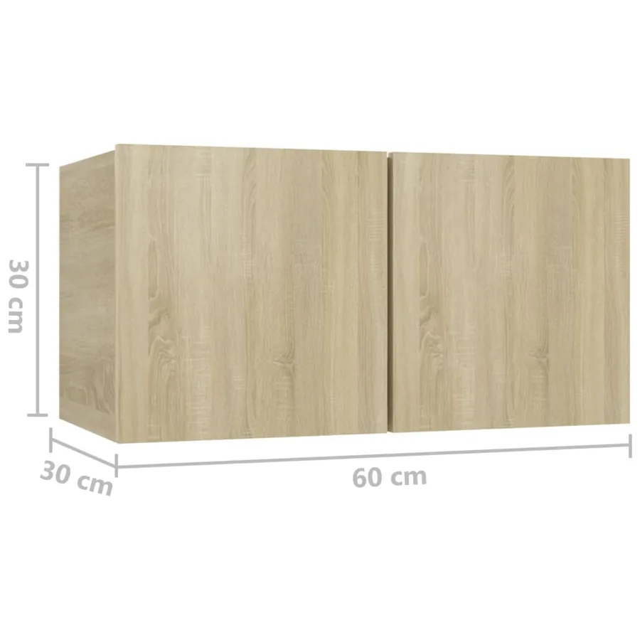 Ensemble de meuble TV 8 pcs Chêne sonoma Bois d'ingénierie - 8