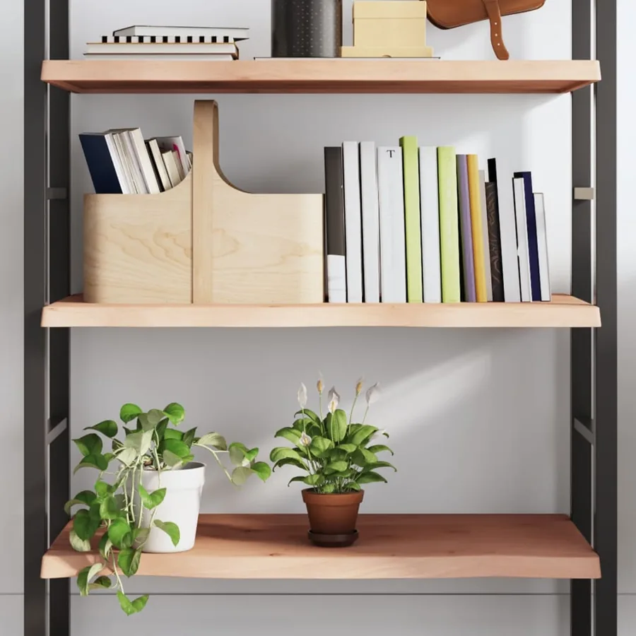Étagère murale 100x40x(2-4) cm bois de chêne massif non traité