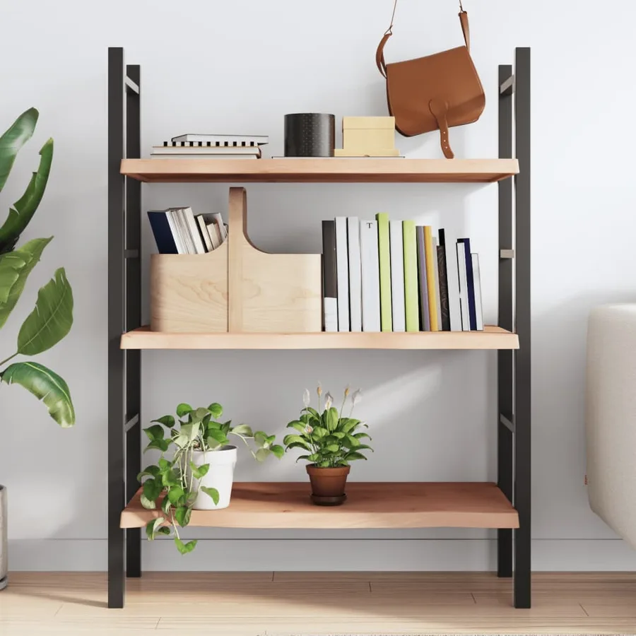 Étagère murale 100x40x(2-4) cm bois de chêne massif non traité - 3