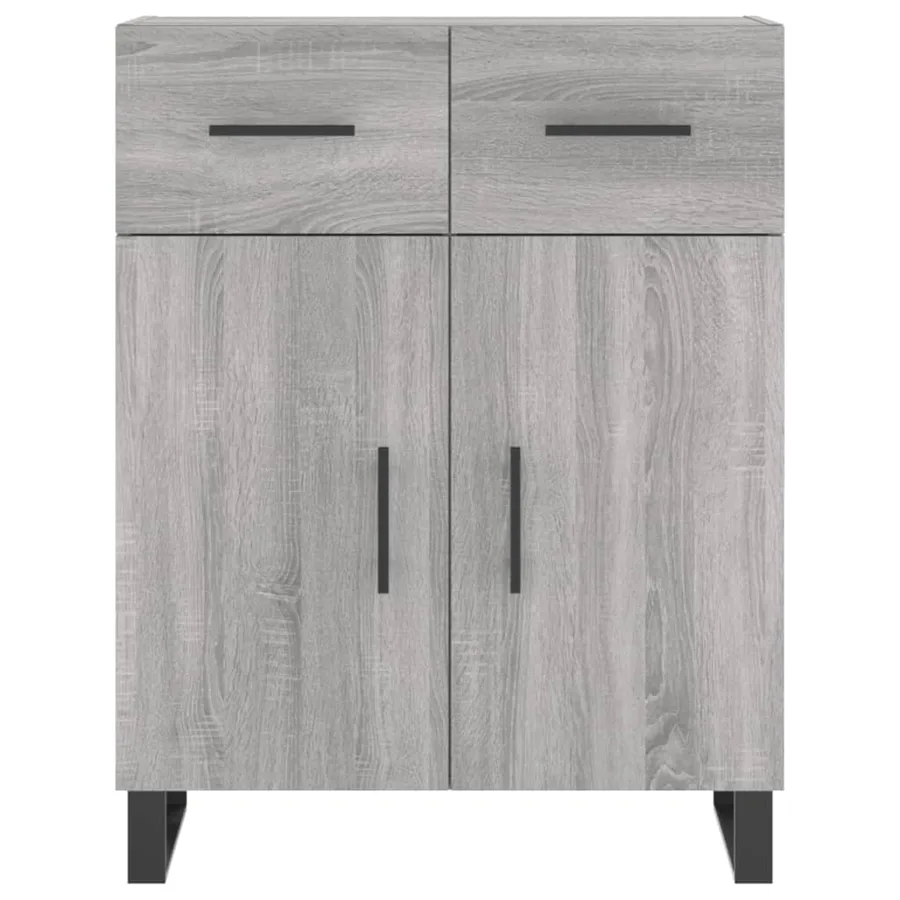 Buffet haut Sonoma gris 69,5x34x180 cm Bois d'ingénierie - 8