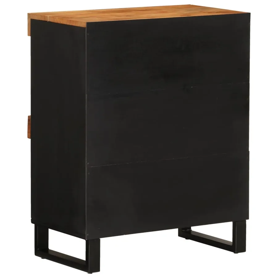 Armoire latérale 60x33x75 cm bois massif d'acacia - 5
