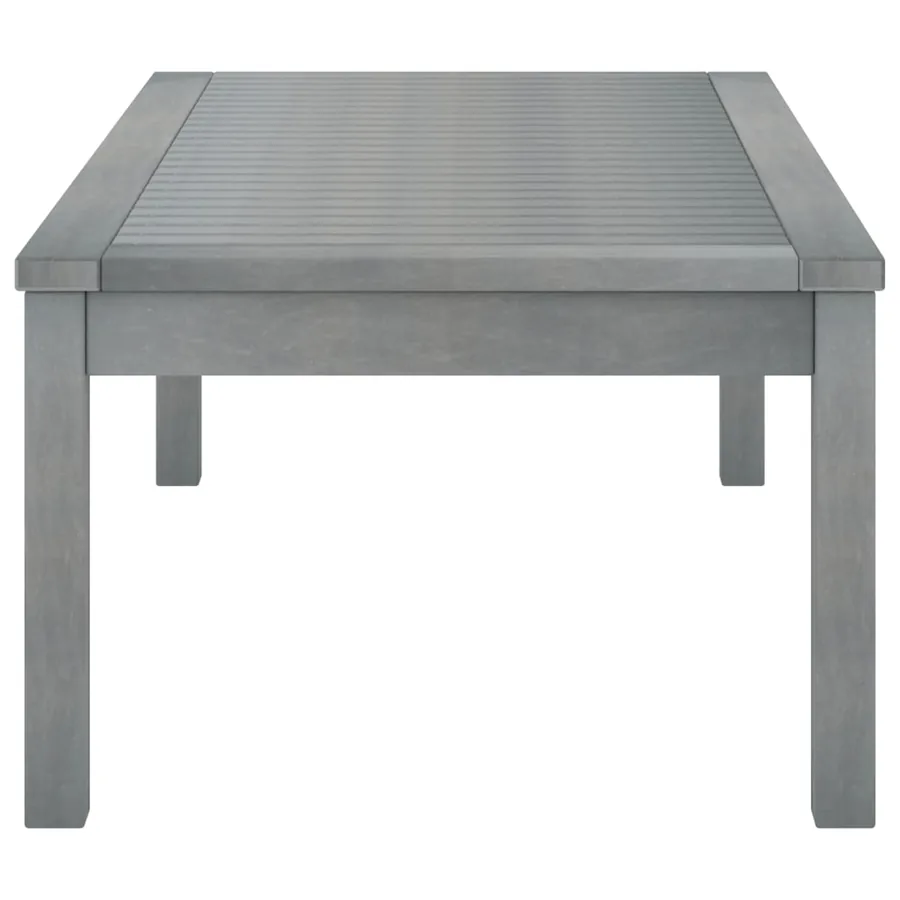 Table basse 100x50x33 cm Gris Bois d'acacia solide - 3