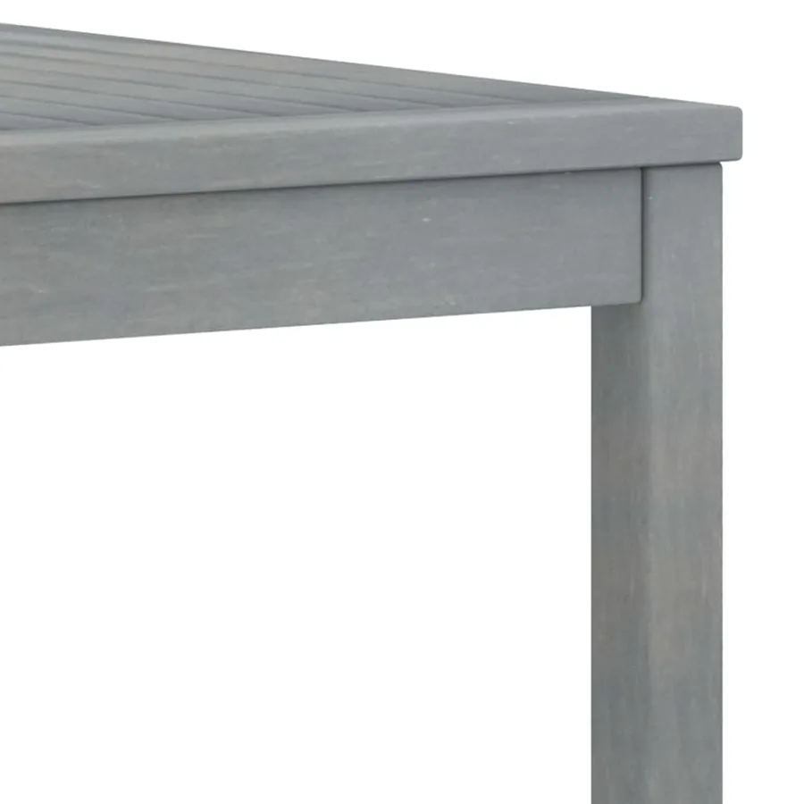Table basse 100x50x33 cm Gris Bois d'acacia solide - 5