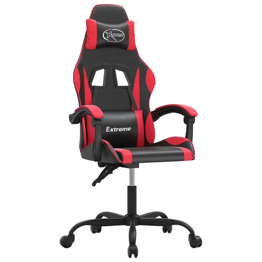 Chaise de jeu Noir et rouge Similicuir - 2