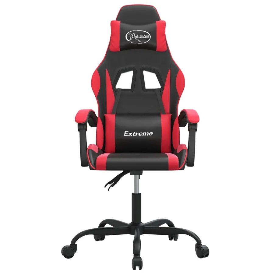 Chaise de jeu Noir et rouge Similicuir - 3