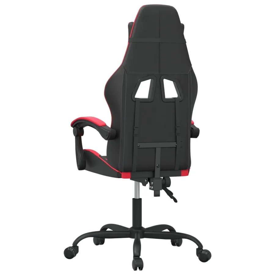 Chaise de jeu Noir et rouge Similicuir - 5