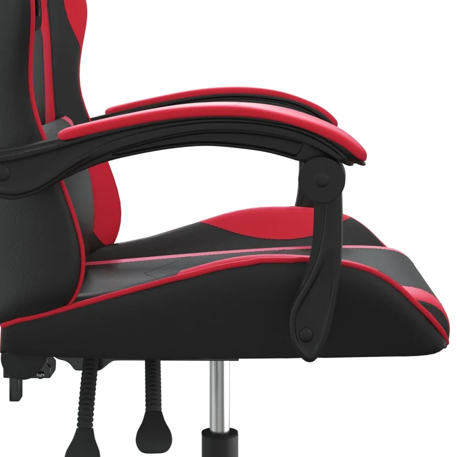Chaise de jeu Noir et rouge Similicuir - 9