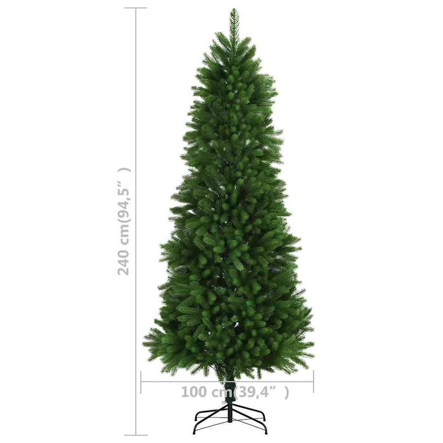 Arbre de Noël artificiel pré-éclairé et boules 240 cm vert - 14