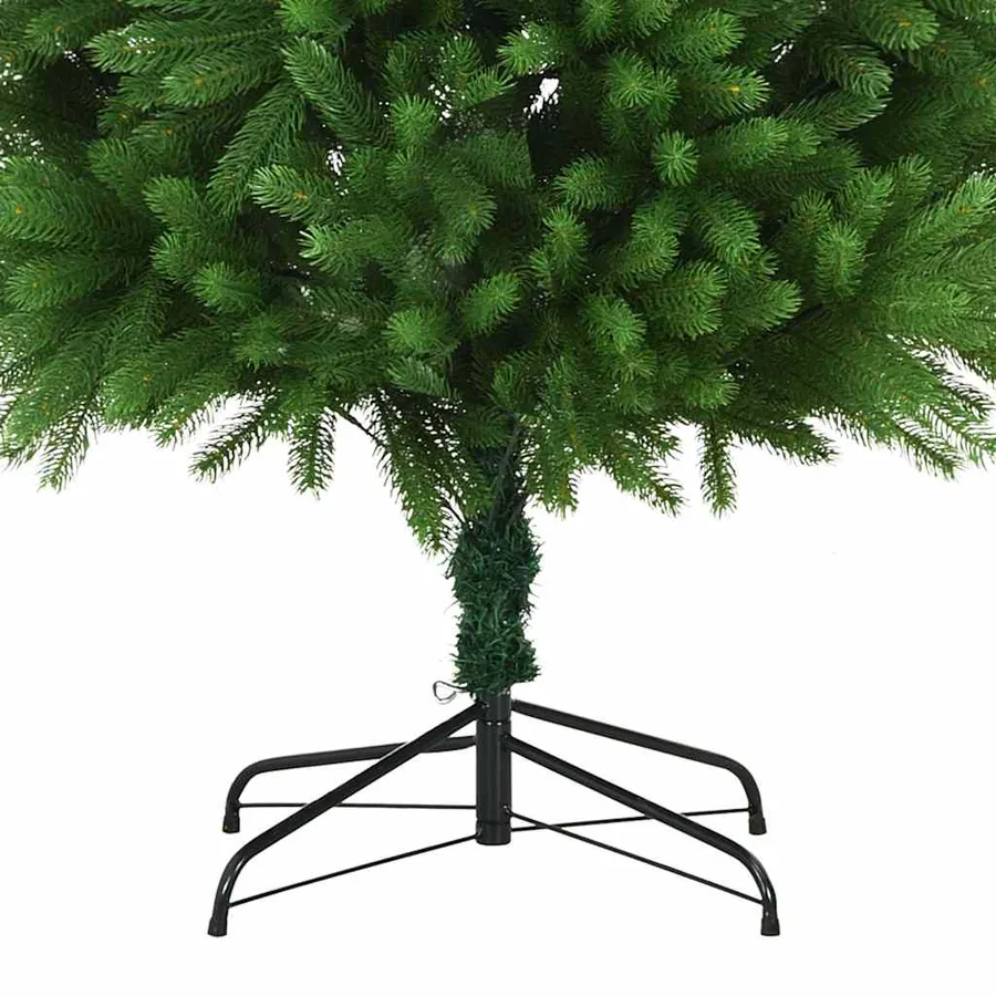 Arbre de Noël artificiel pré-éclairé et boules 240 cm vert - 5