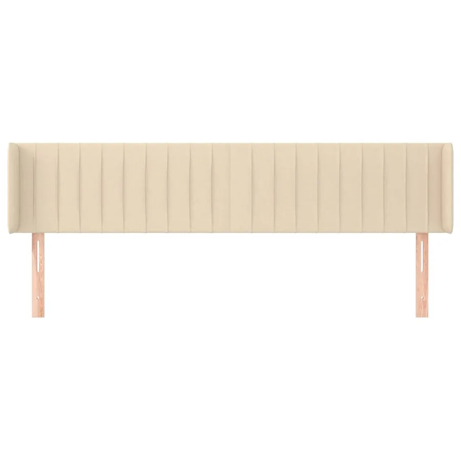 Tête de lit avec oreilles Crème 203x16x78/88 cm Tissu - 3