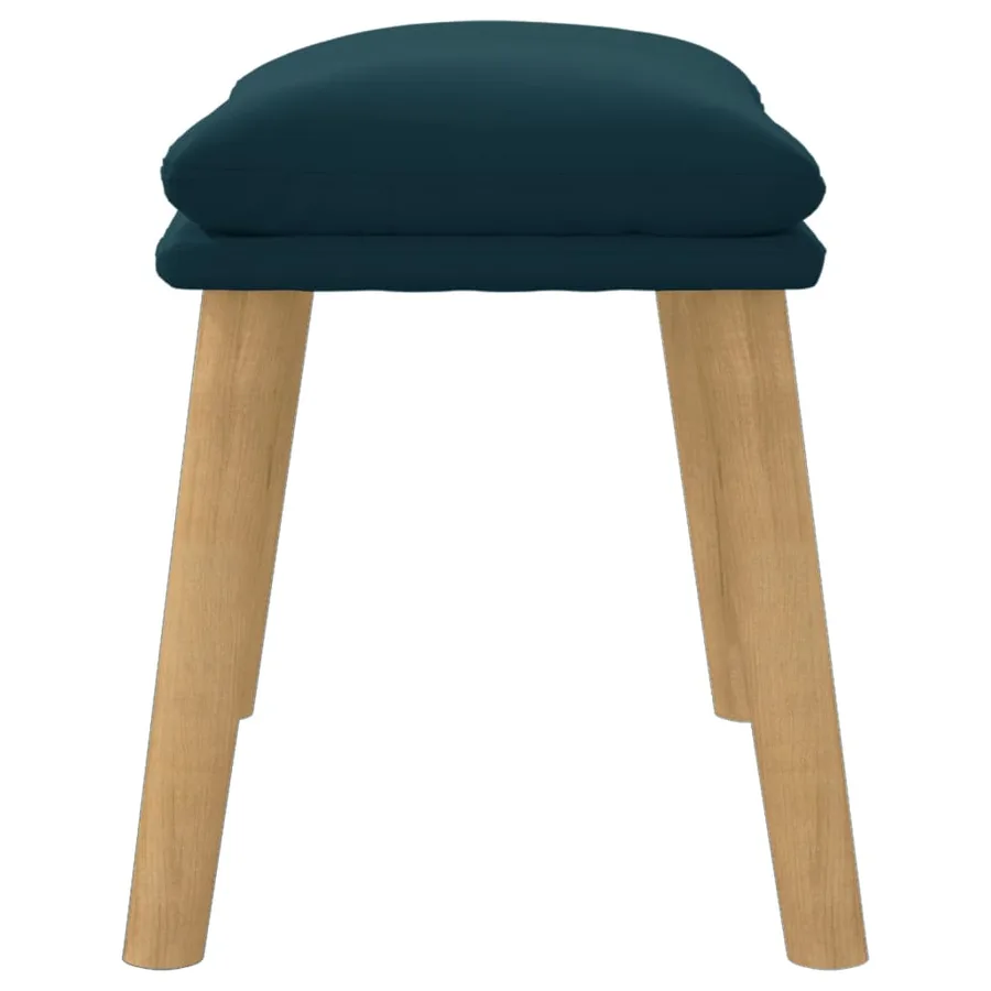 Repose-pied Bleu 45x29,5x35 cm Velours - 4