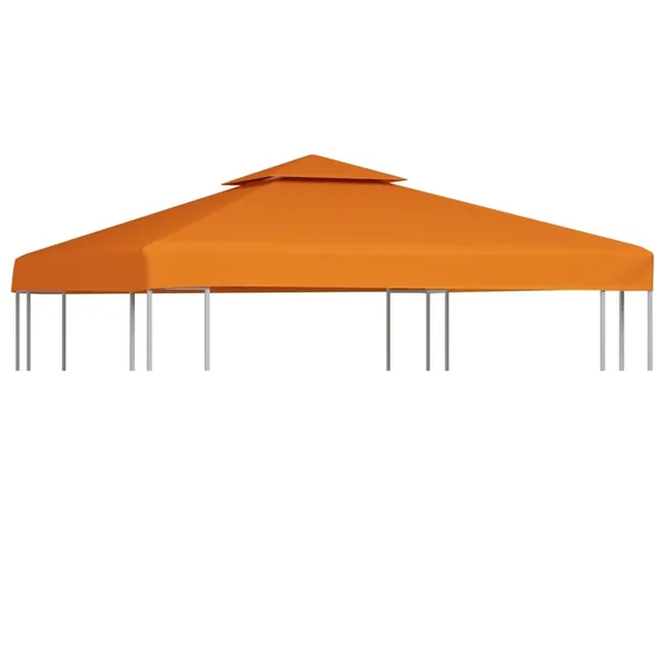 Recouvrement de remplacement d'auvent 310 g/m² Orange 3x3 m