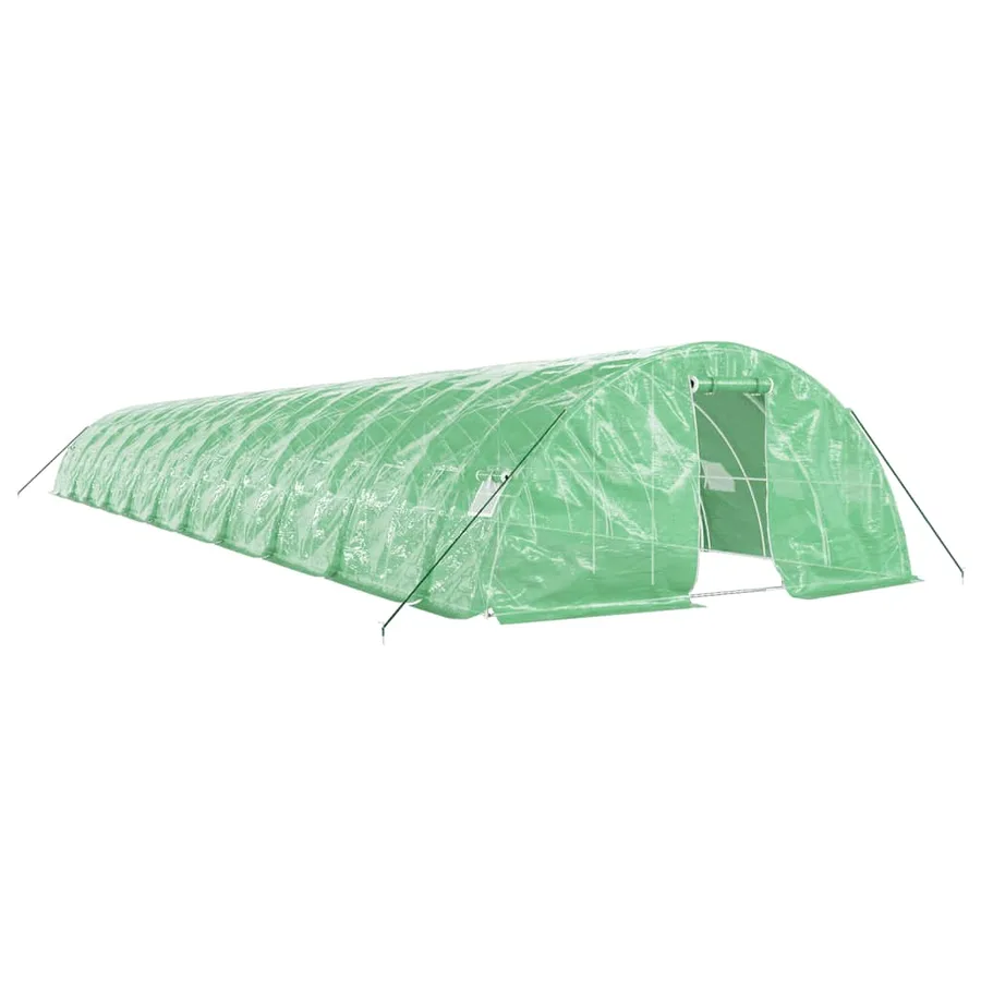 Serre avec cadre en acier vert 110 m² 22x5x2,3 m - 2