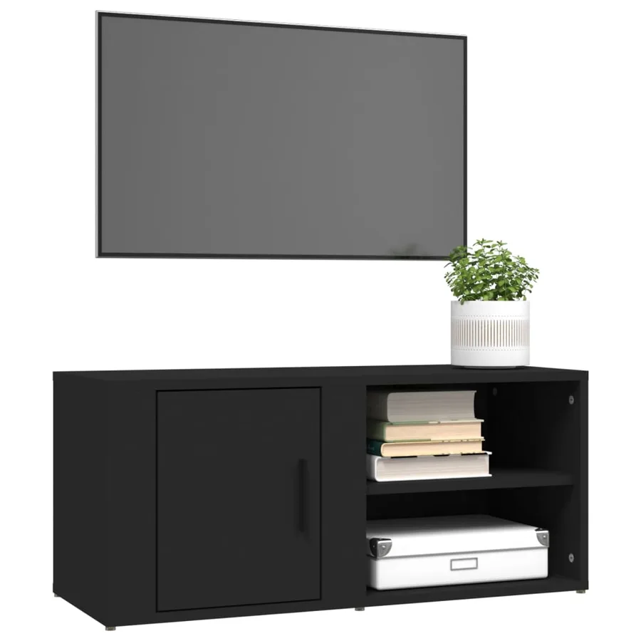 Meubles TV 2 pcs Noir 80x31,5x36 cm Bois d'ingénierie - 4